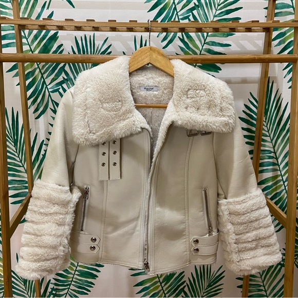 Rachel Korean Biker Leather Jacket - Picture 5 of 9